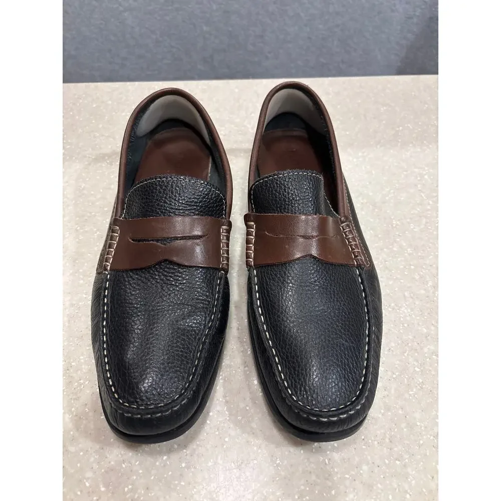 Florsheim Franklin Penny Loafer‎ Shoes Men's Size 11 Black Brown Leather Slip-On